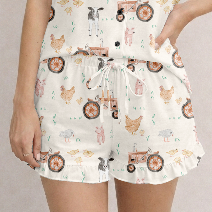 Millie Moo WOMENS RUFFLE SHORTS