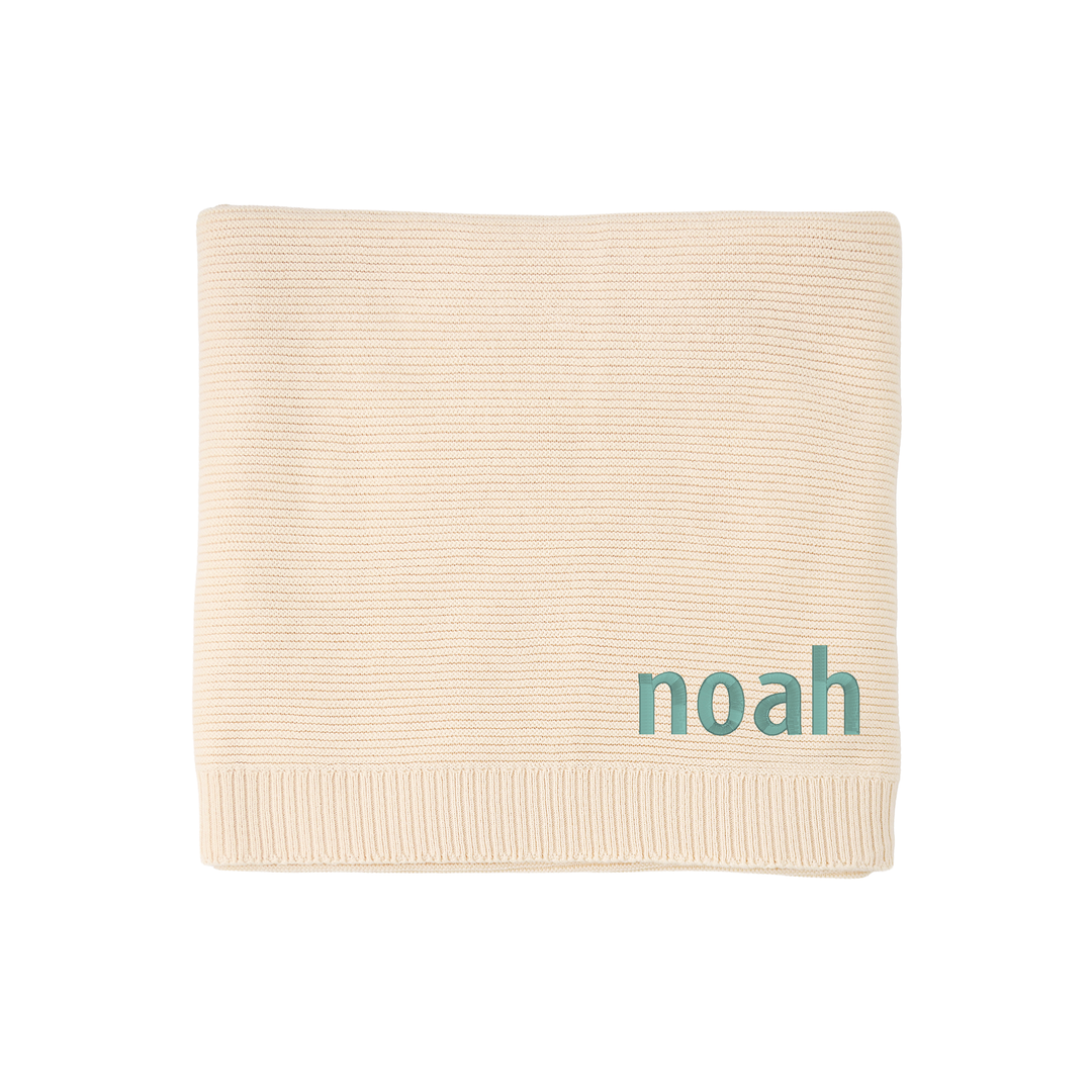 Oatmeal KNIT BLANKET - Gigi and Max