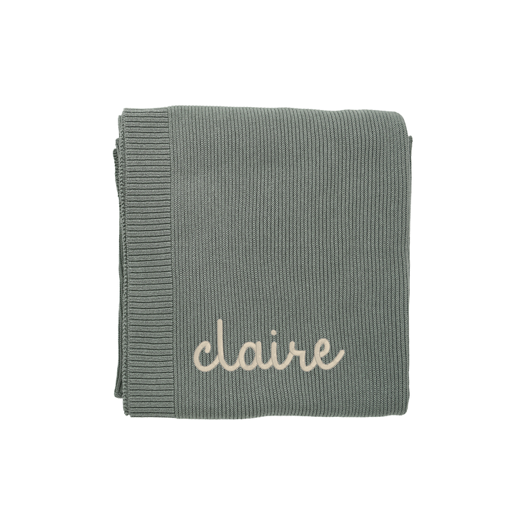Eucalyptus KNIT BLANKET - Gigi and Max