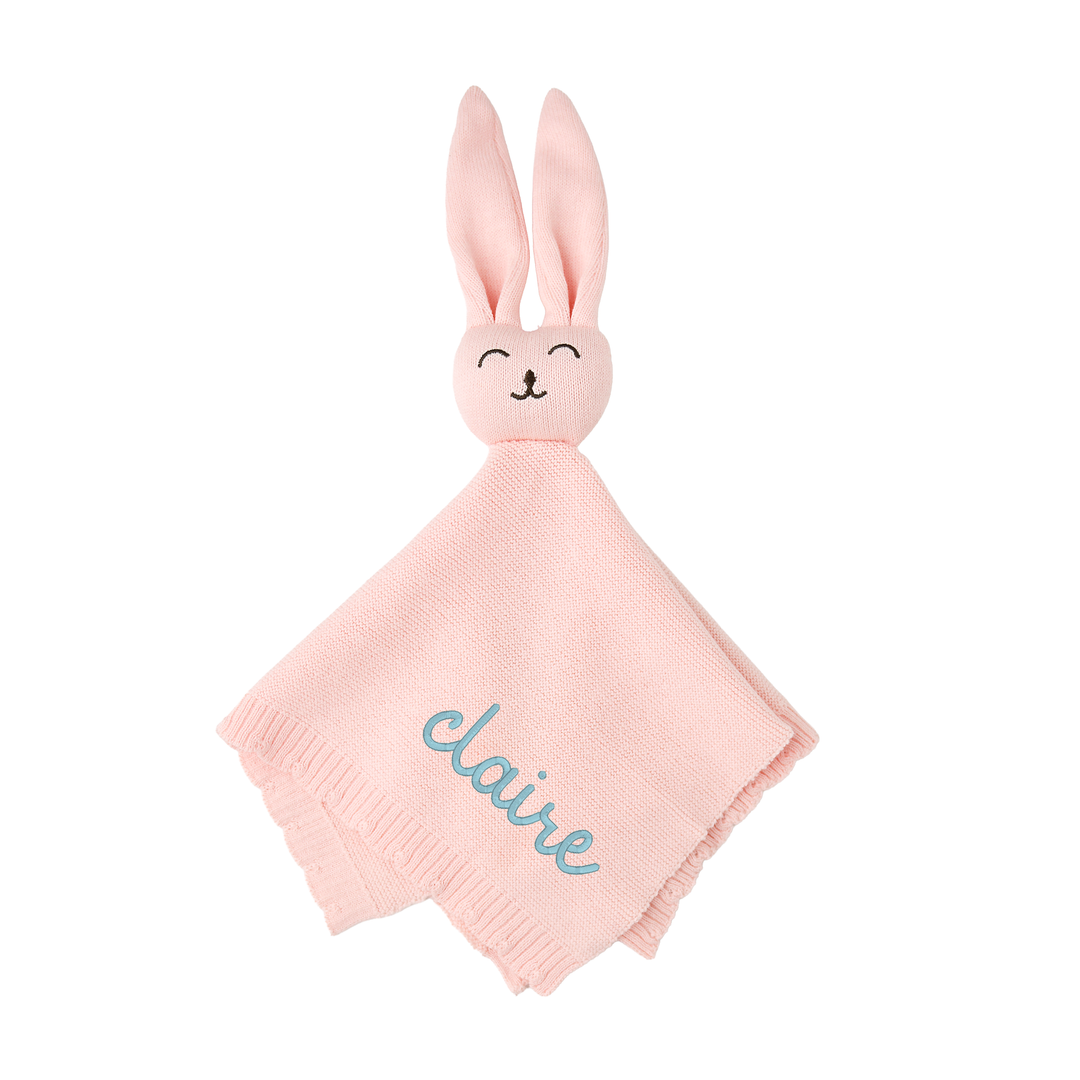 Light Pink KNIT BUNNY LOVEY - Gigi and Max