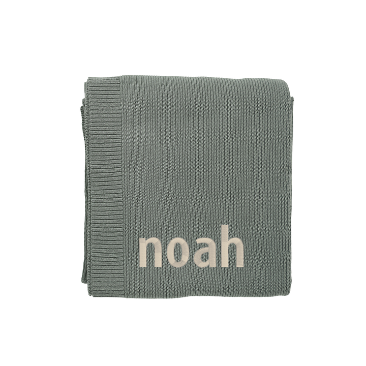 Eucalyptus KNIT BLANKET - Gigi and Max
