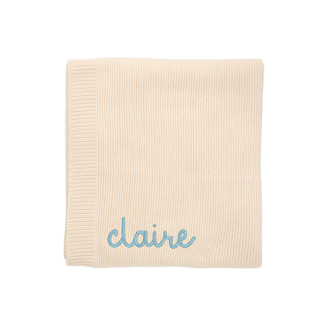Oatmeal KNIT BLANKET - Gigi and Max