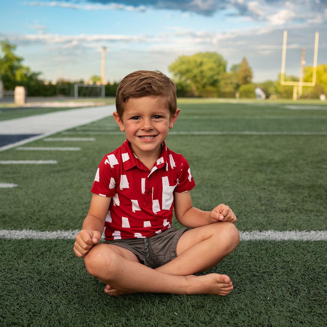 Alabama Crimson & White POLO SHIRT - Gigi and Max