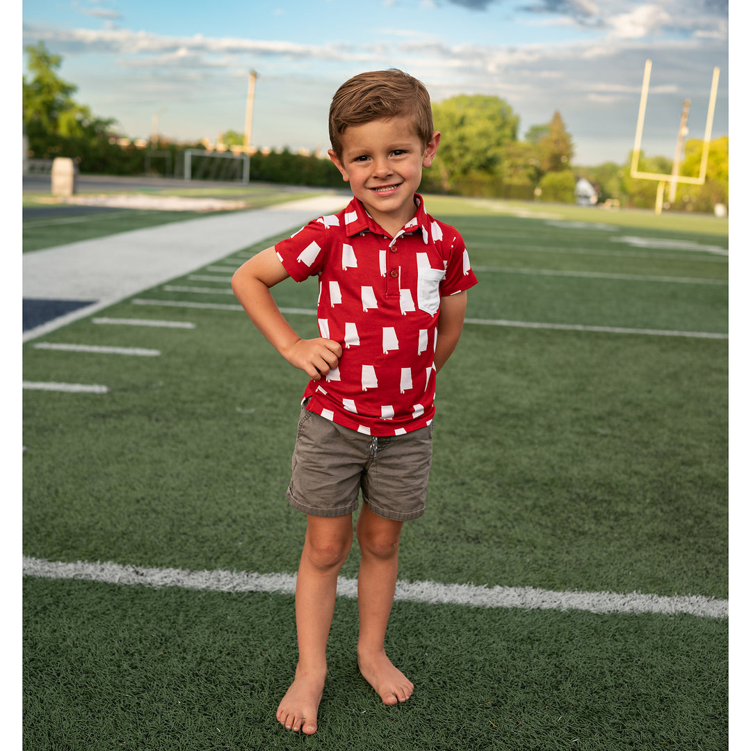Alabama Crimson & White POLO SHIRT - Gigi and Max