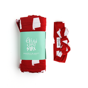 Alabama Crimson & White SWADDLE - Gigi and Max