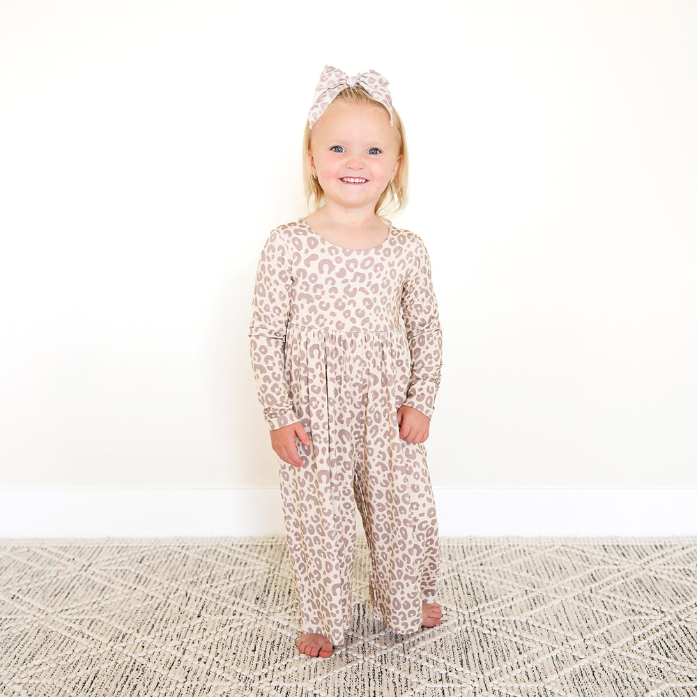 Amari Leopard WIDE LEG ROMPER - Gigi and Max
