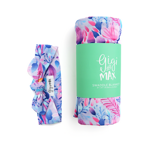 Ayla Floral SWADDLE - Gigi and Max