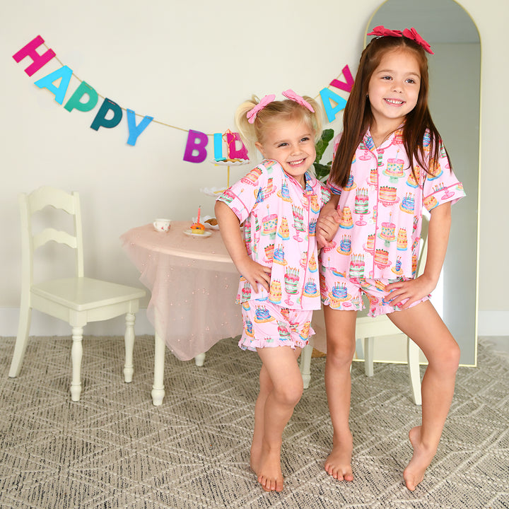 Birthday RUFFLE LOUNGE SHORT SET - Gigi and Max