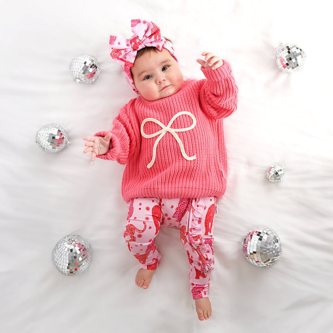 Pink Bow SWEATER - Gigi and Max