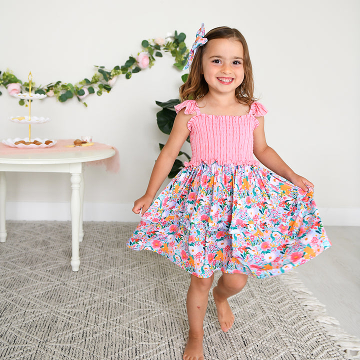 Cecelia Floral SMOCKED DRESS - Gigi and Max