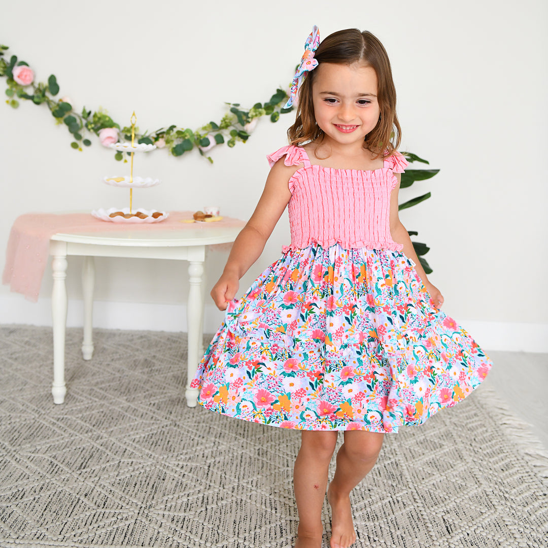 Cecelia Floral SMOCKED DRESS - Gigi and Max