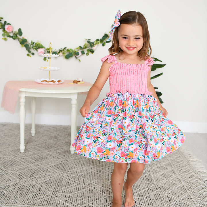 Cecelia Floral SMOCKED DRESS - Gigi and Max