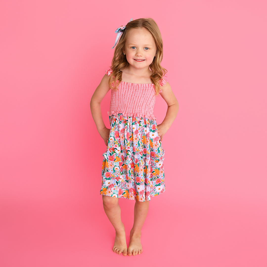 Cecelia Floral SMOCKED DRESS