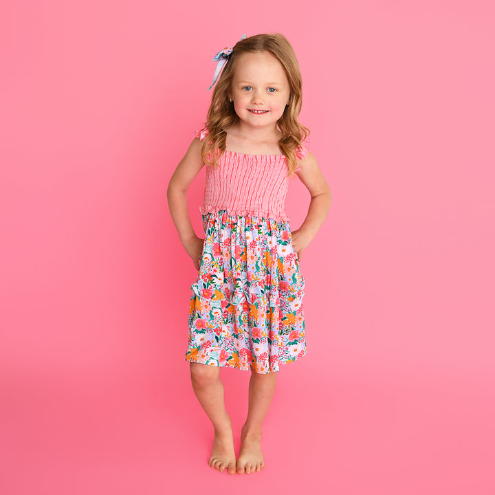 Cecelia Floral SMOCKED DRESS
