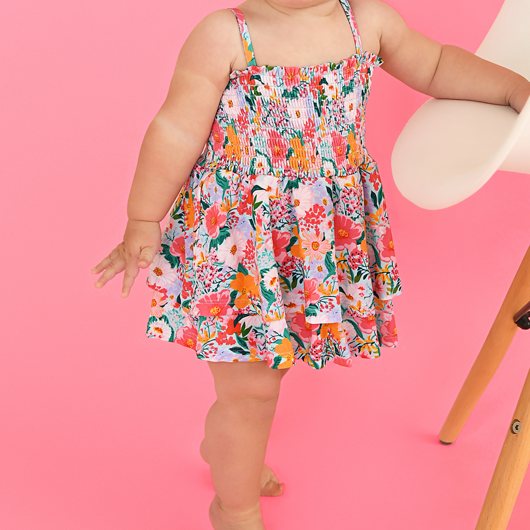 Cecelia Floral SMOCKED TIERED TUTU