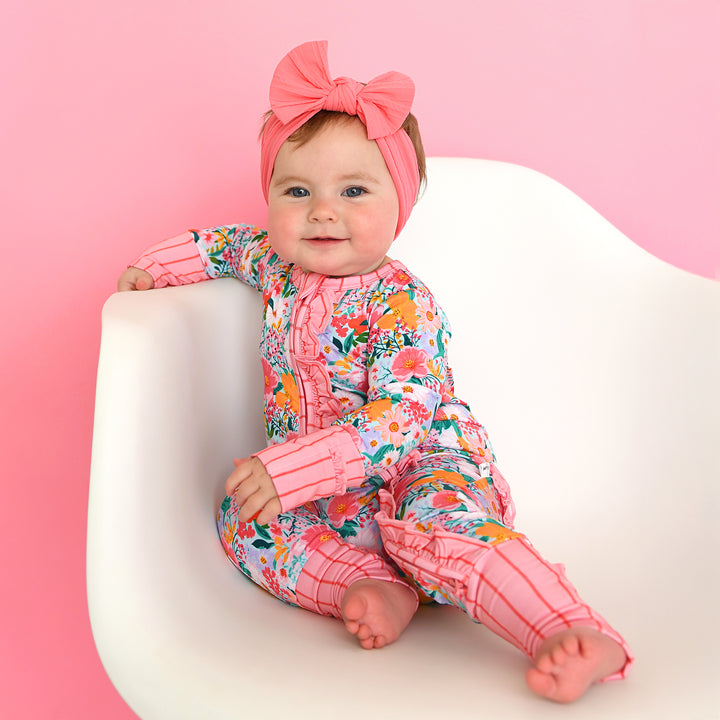 Cecelia Floral RUFFLE ZIP