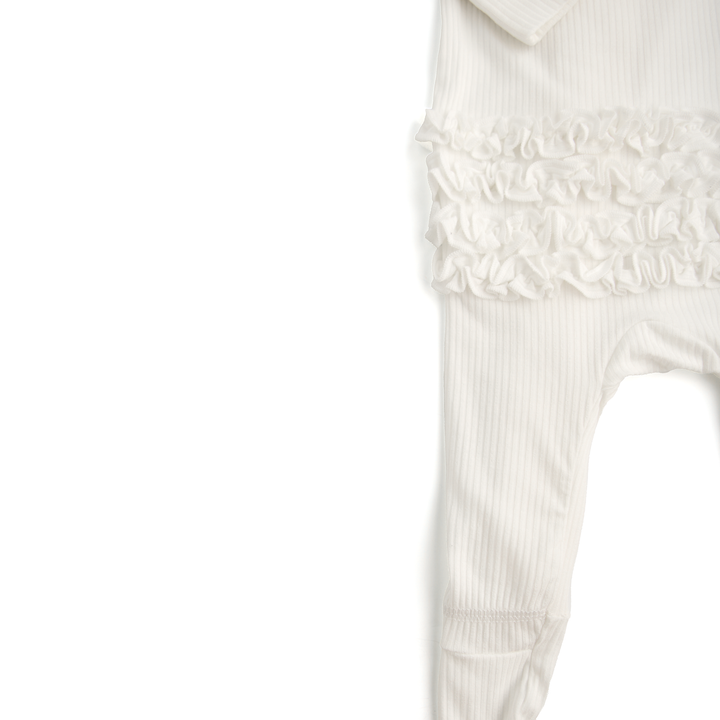 Charlie Ribbed RUFFLE ZIP Newborn - Gigi and Max
