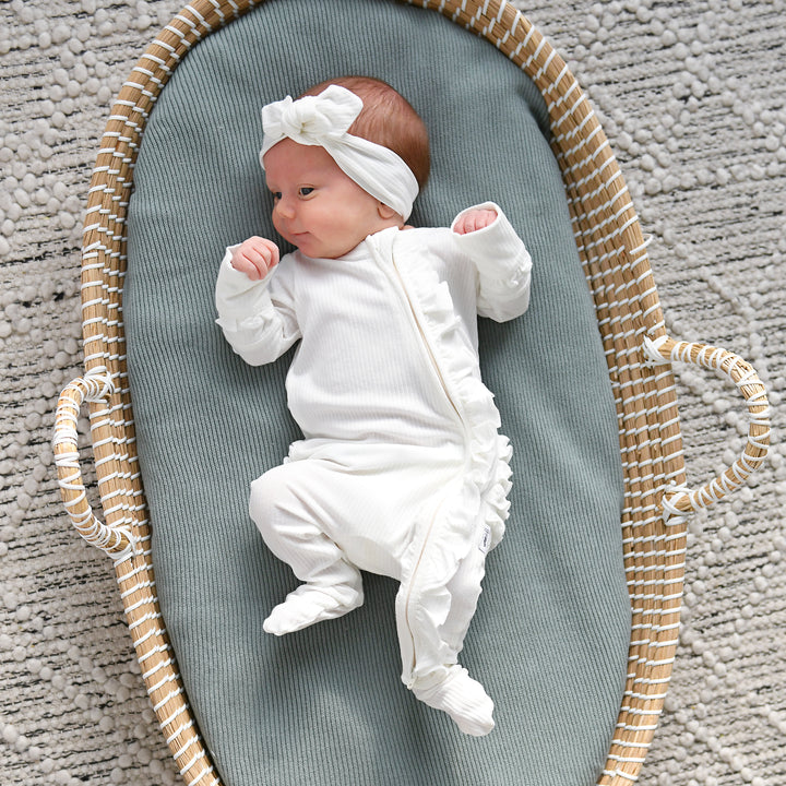 Charlie Ribbed RUFFLE ZIP Newborn - Gigi and Max