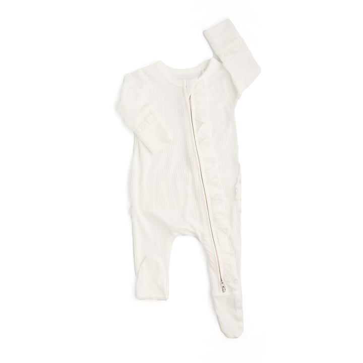 Charlie Ribbed RUFFLE ZIP Newborn - Gigi and Max