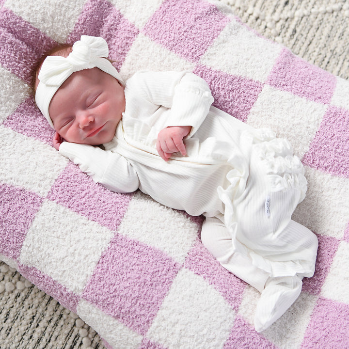 Charlie Ribbed RUFFLE ZIP Newborn - Gigi and Max