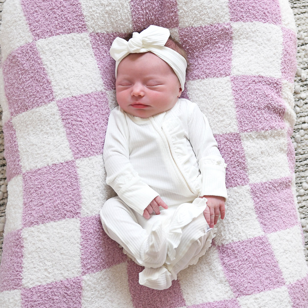 Charlie Ribbed RUFFLE ZIP Newborn - Gigi and Max