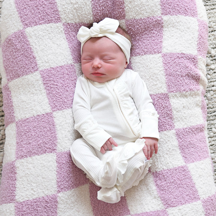 Charlie Ribbed RUFFLE ZIP Newborn - Gigi and Max