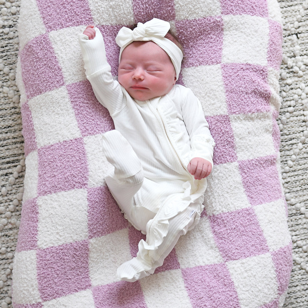 Charlie Ribbed RUFFLE ZIP Newborn - Gigi and Max