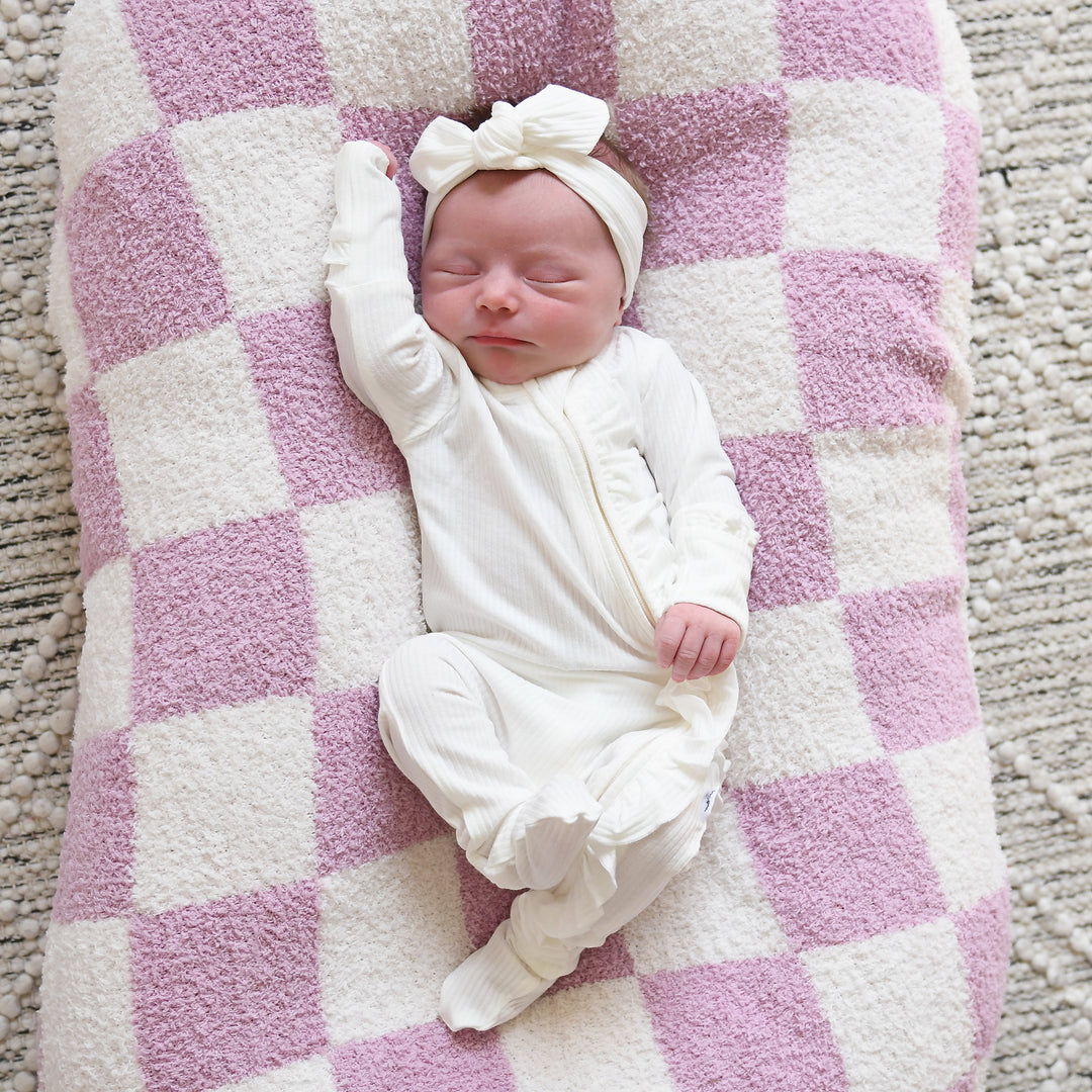 Charlie Ribbed RUFFLE ZIP Newborn - Gigi and Max