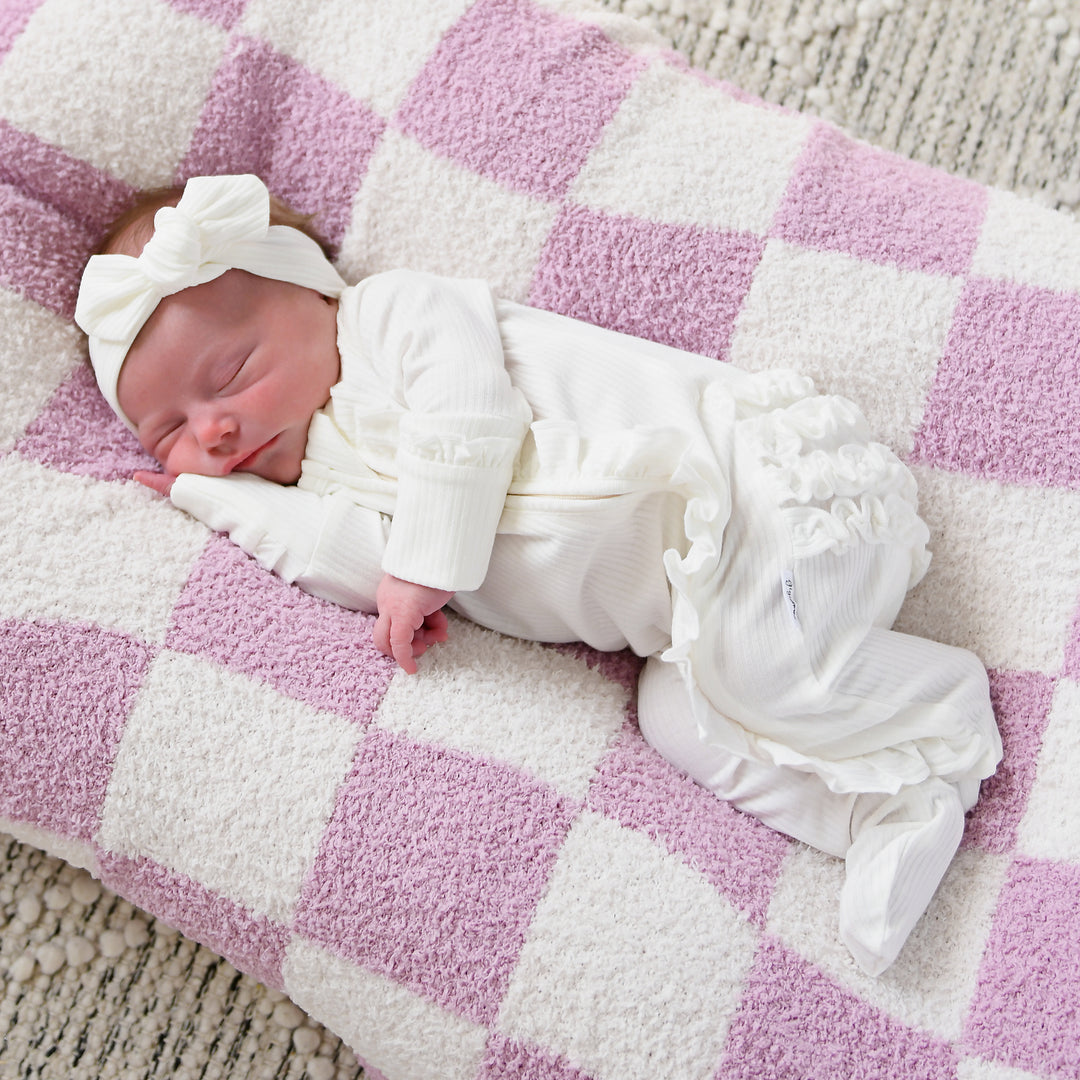 Charlie Ribbed RUFFLE ZIP Newborn - Gigi and Max