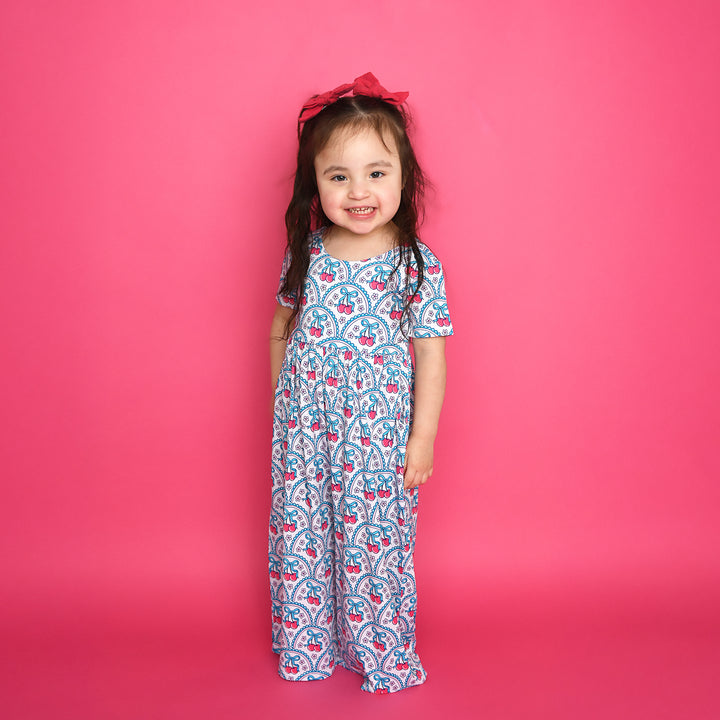 Cherry WIDE LEG ROMPER - Gigi and Max
