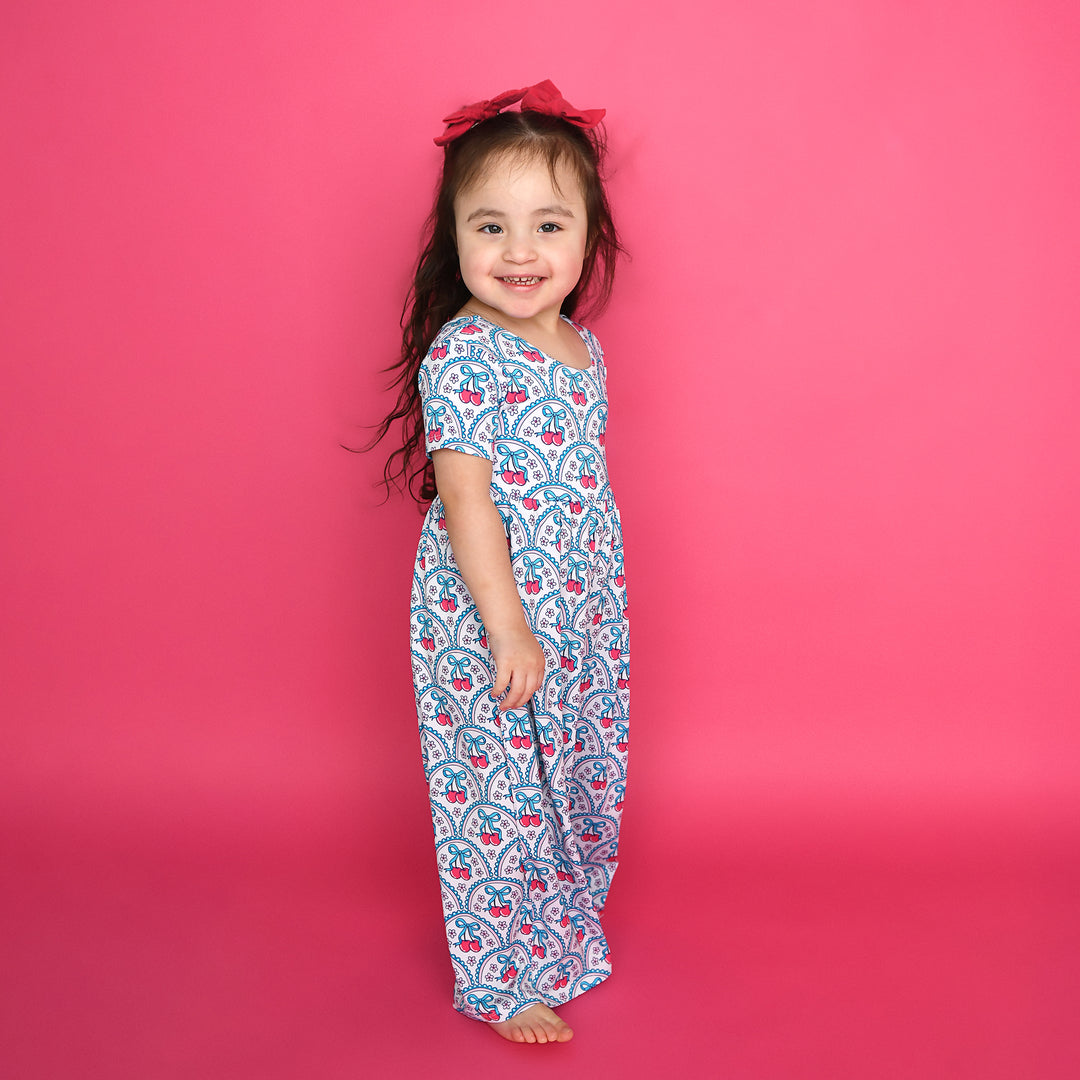 Cherry WIDE LEG ROMPER - Gigi and Max