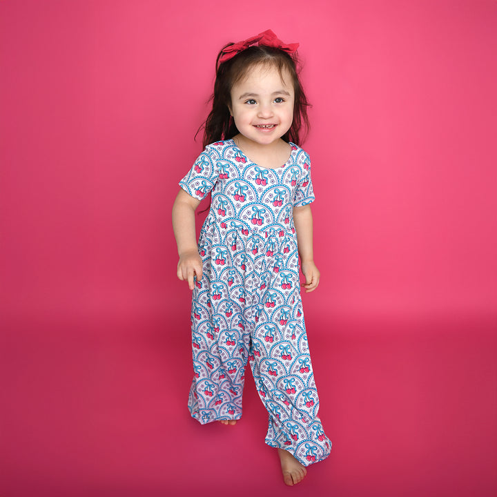 Cherry WIDE LEG ROMPER - Gigi and Max