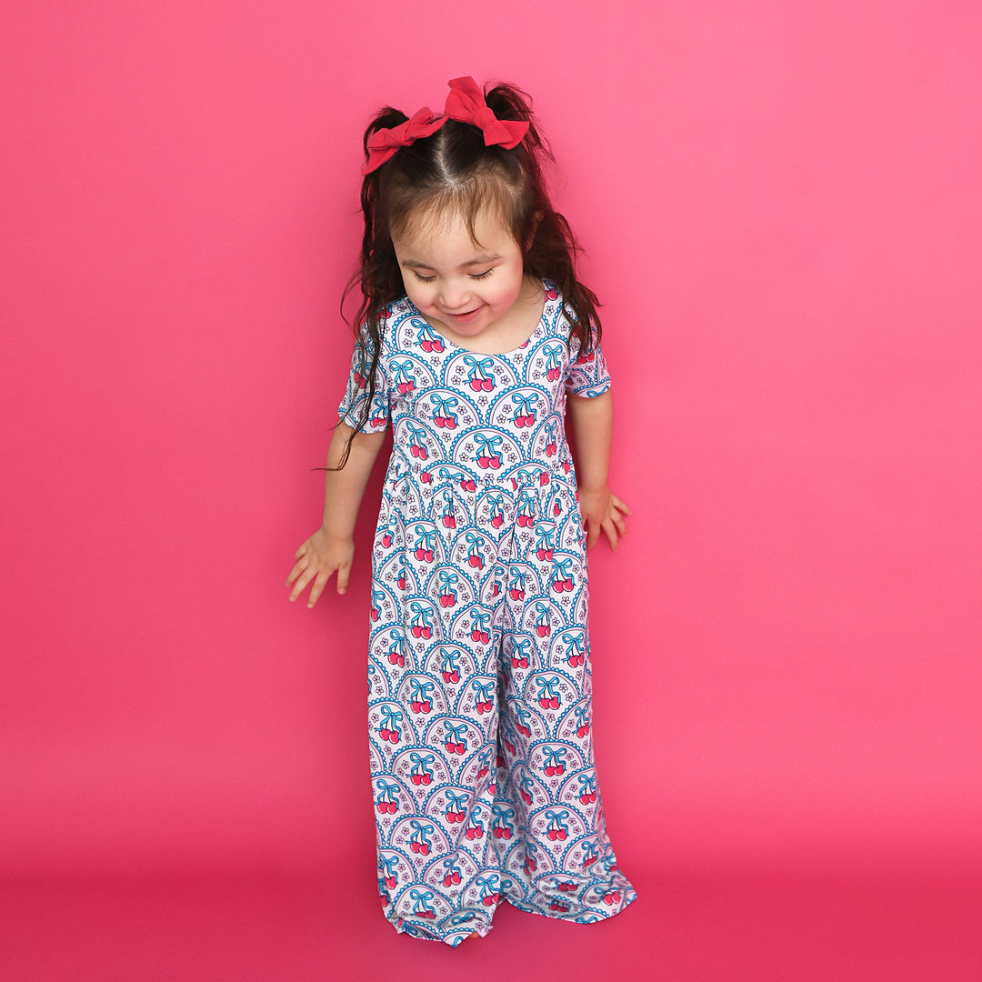 Cherry WIDE LEG ROMPER - Gigi and Max
