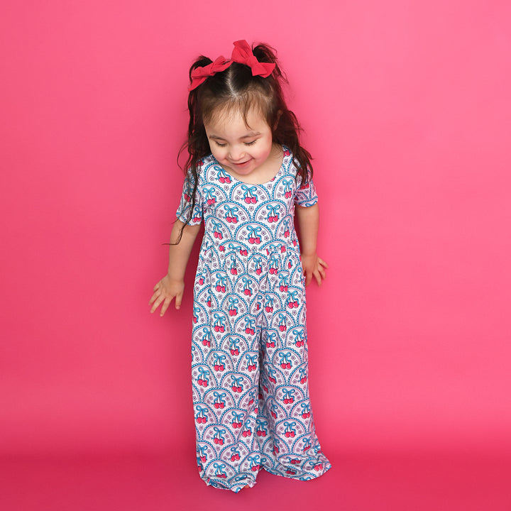Cherry WIDE LEG ROMPER - Gigi and Max