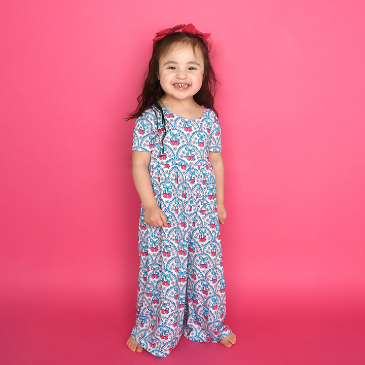 Cherry WIDE LEG ROMPER - Gigi and Max
