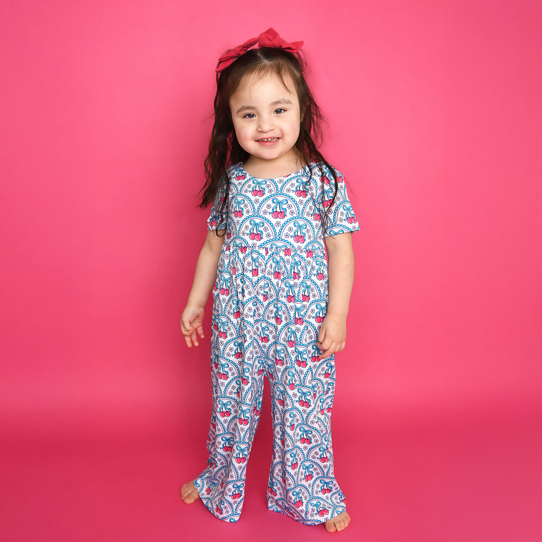 Cherry WIDE LEG ROMPER - Gigi and Max