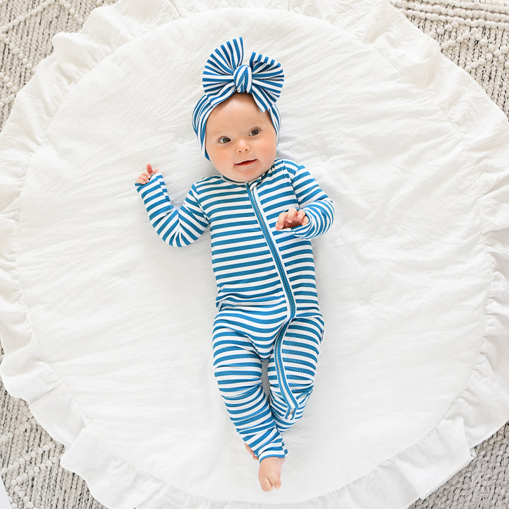 Cooper Blue Ribbed ZIP - Gigi and Max