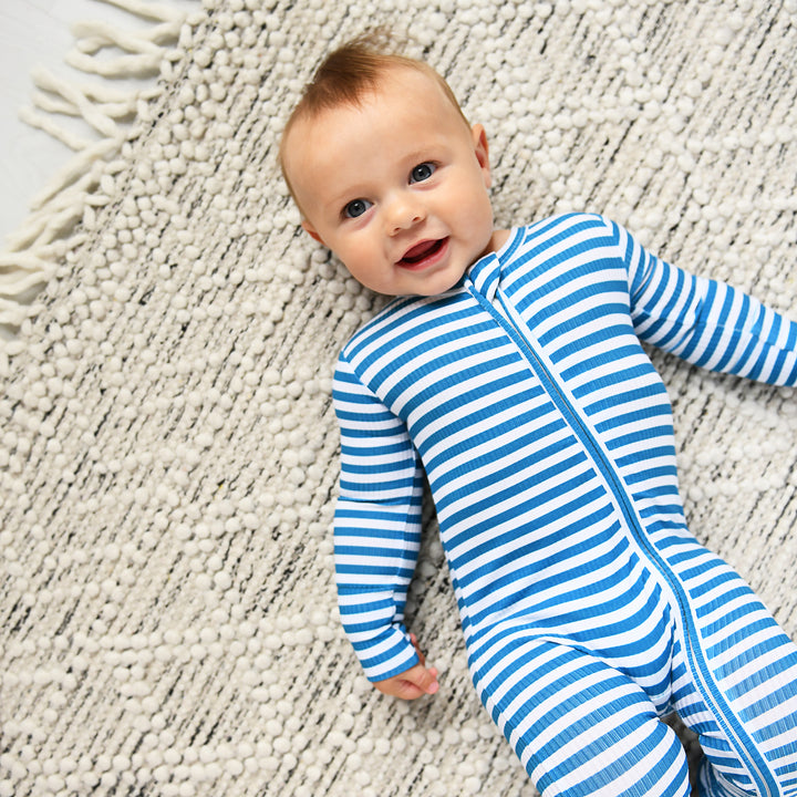 Cooper Blue Ribbed ZIP - Gigi and Max