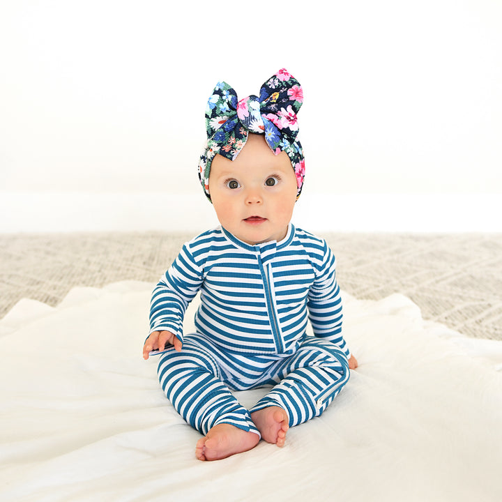 Cooper Blue Ribbed ZIP - Gigi and Max