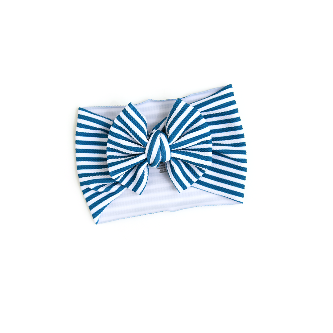 Cooper Blue Stripe HEADWRAP - Gigi and Max