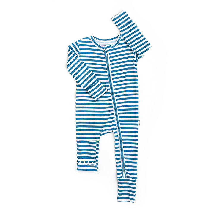 Cooper Blue Ribbed ZIP - Gigi and Max