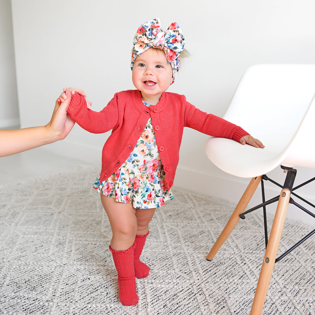 Cranberry LACE SOCKS - Gigi and Max