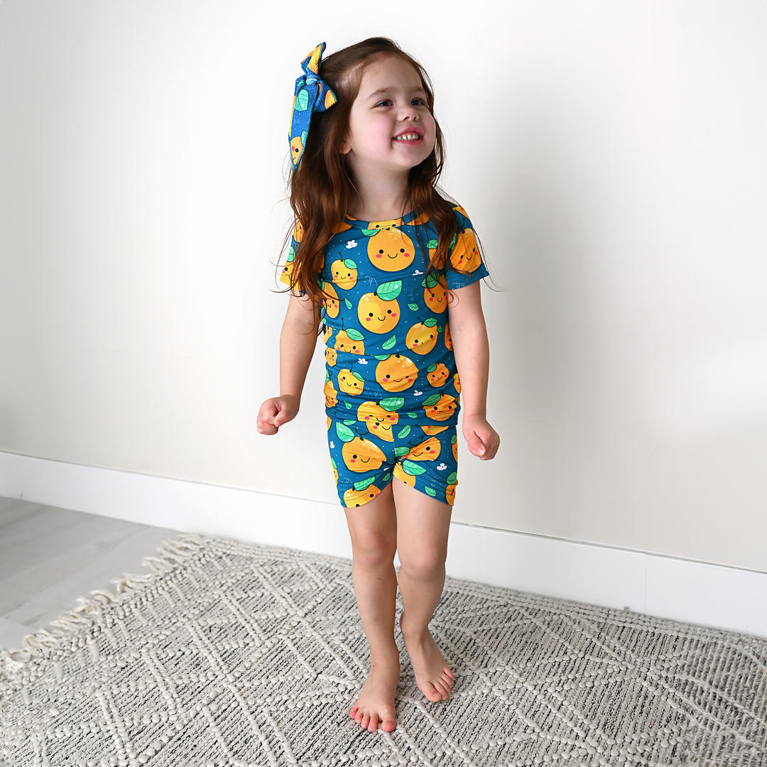 Cutie Orange TWO PIECE - SHORTS - Gigi and Max