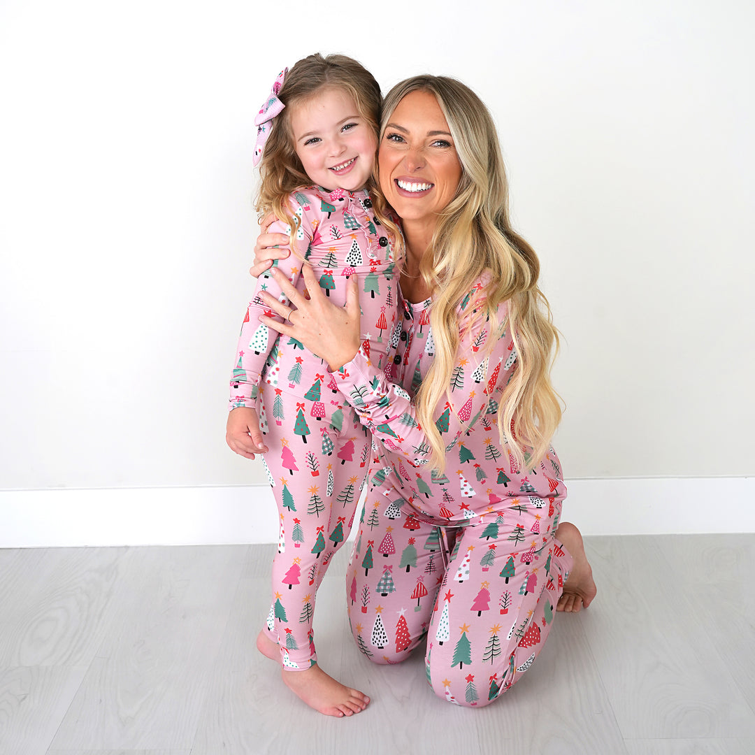 Noelle Pink Trees MOMMY TWO PIECE - Gigi and Max