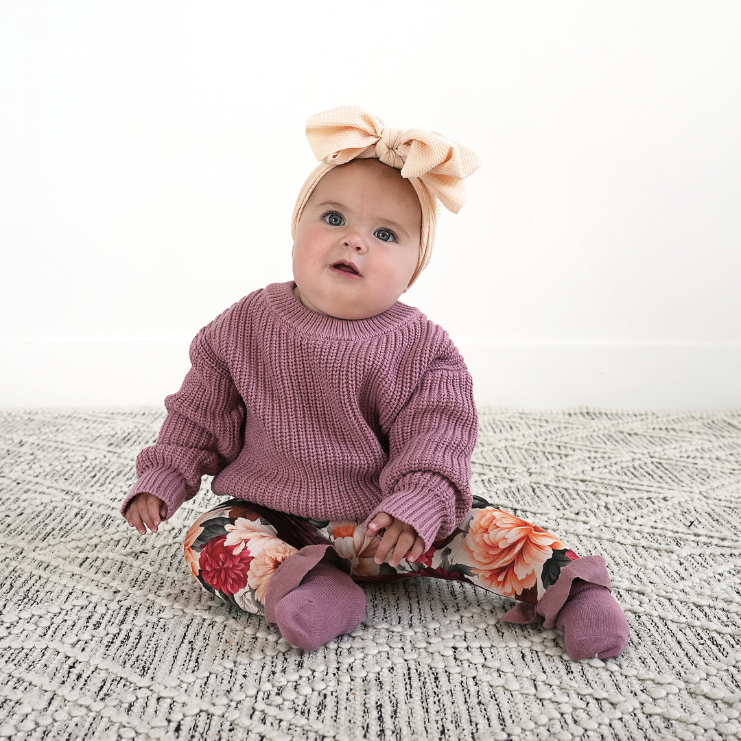 Mauve RUFFLE SOCKS - Gigi and Max