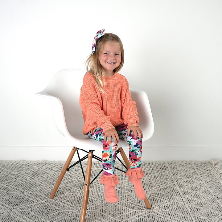 Peach RUFFLE SOCKS - Gigi and Max