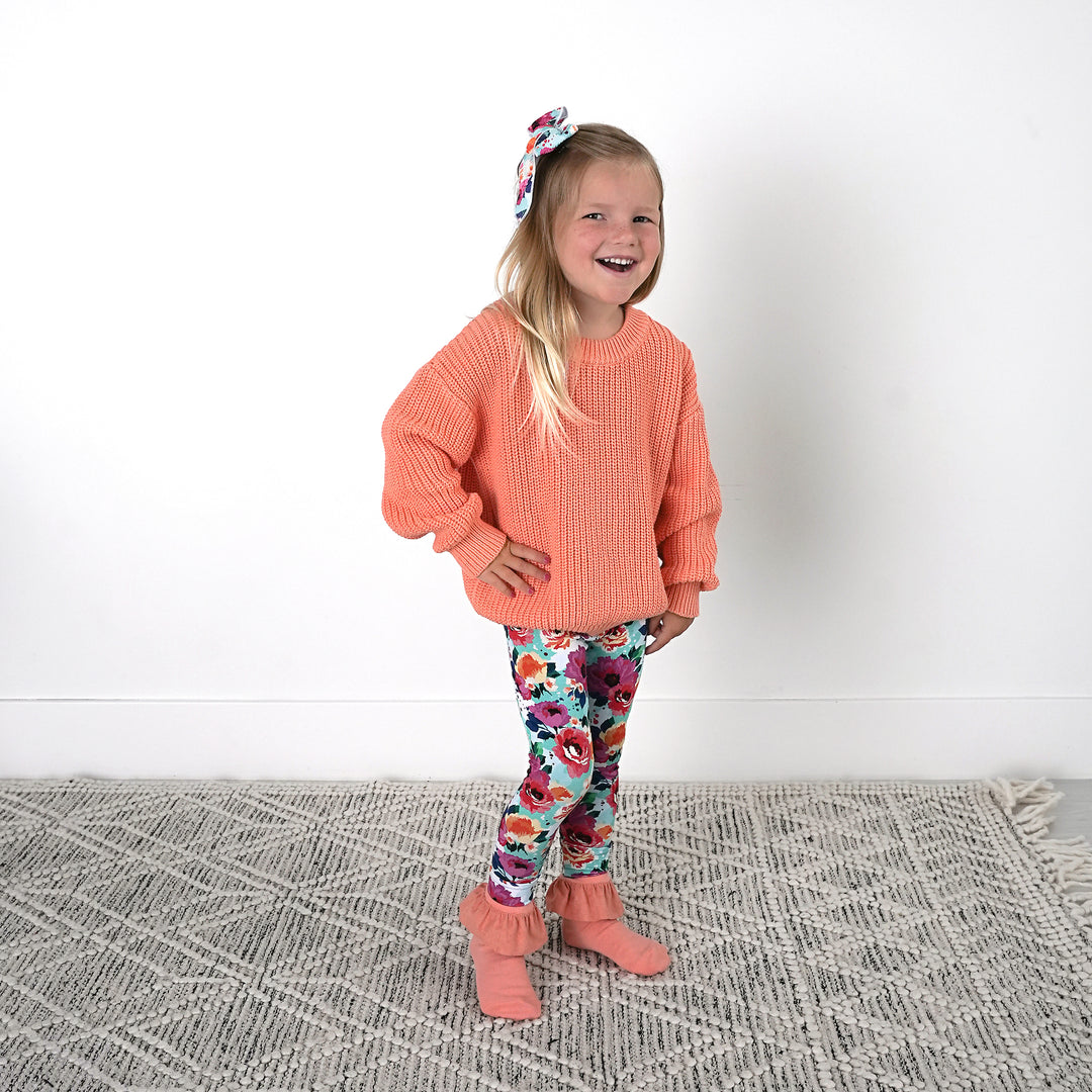 Peach RUFFLE SOCKS - Gigi and Max