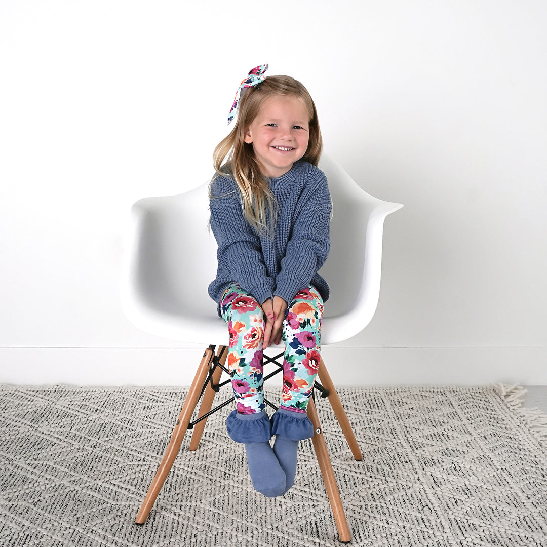 Slate RUFFLE SOCKS - Gigi and Max