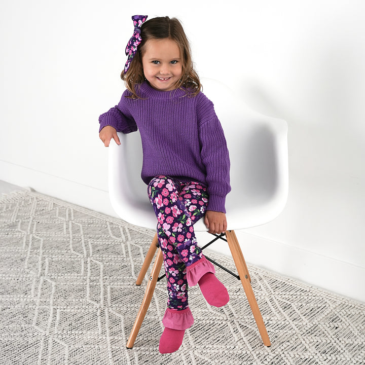 Raspberry RUFFLE SOCKS - Gigi and Max
