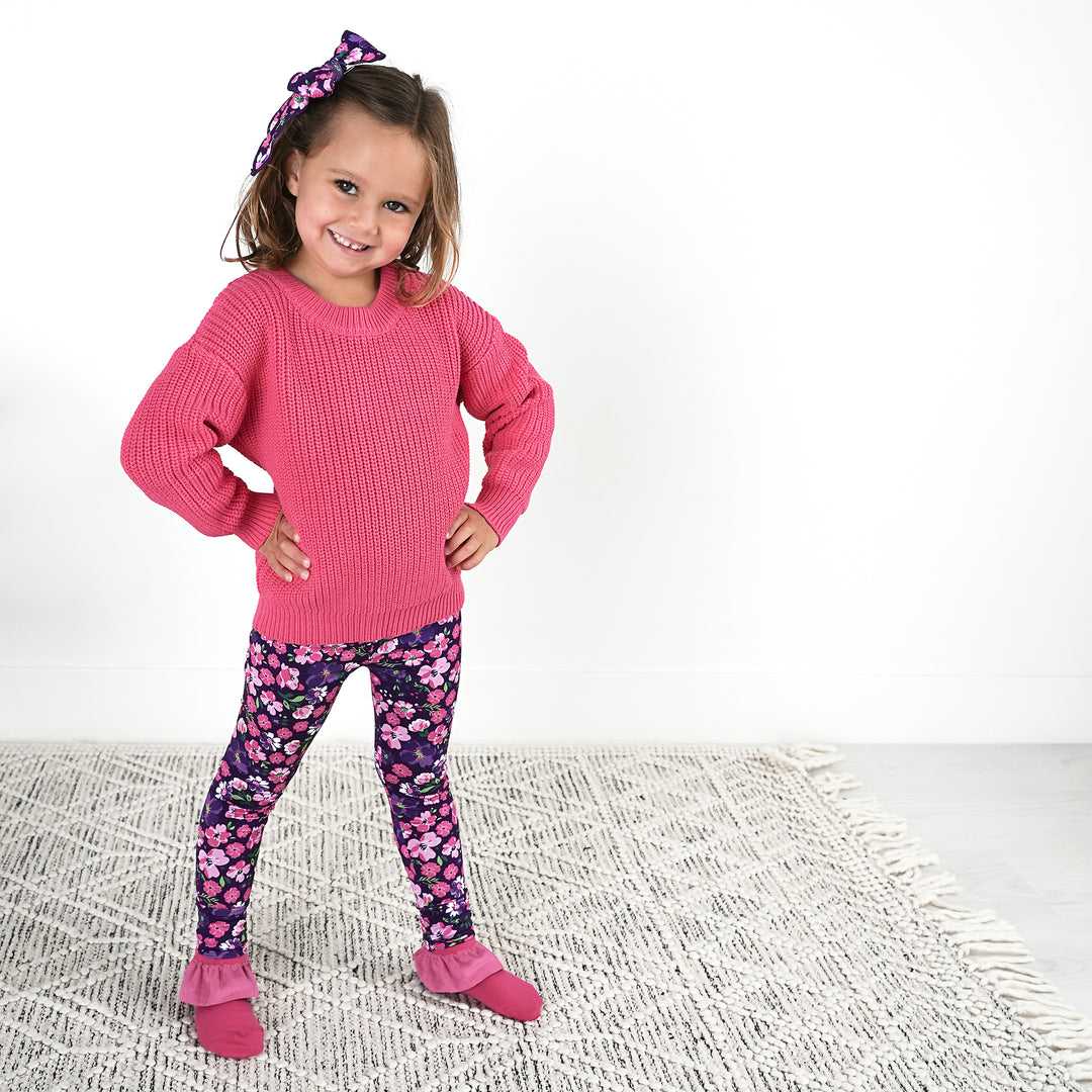 Raspberry RUFFLE SOCKS - Gigi and Max